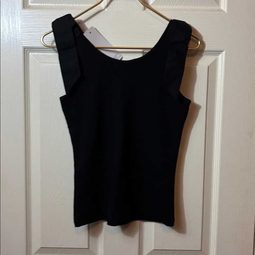 French Connection Black Ribbed Top - Picture 5 of 6
